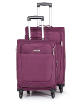 Load image into Gallery viewer, Teakwood Synthetic Medium Trolley Bag - Purple
