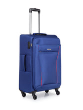 Load image into Gallery viewer, Teakwood Synthetic Medium Trolley Bag - Blue
