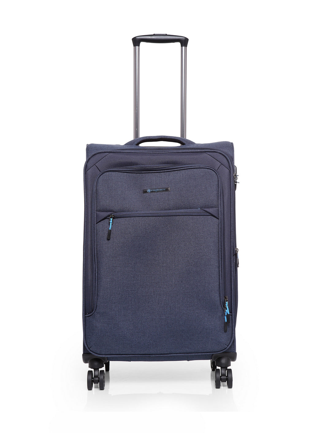 Teakwood Nylon Soft Sided Medium Trolley Bag - Blue