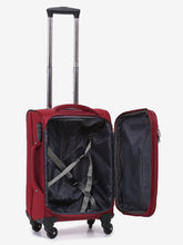 Load image into Gallery viewer, Unisex Red Solid Soft-sided Cabin Size Trolley Suitcase
