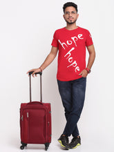 Load image into Gallery viewer, Unisex Red Solid Soft-sided Cabin Size Trolley Suitcase
