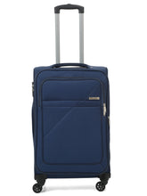 Load image into Gallery viewer, Teakwood Leather Blue Solid Soft Sided Trolley Bag
