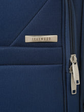 Load image into Gallery viewer, Teakwood Leather Blue Solid Soft Sided Medium Trolley Bag
