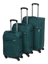 Load image into Gallery viewer, Teal Textured Soft-Sided Cabin Trolley Suitcase
