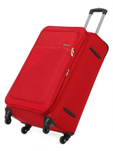 Load image into Gallery viewer, Teakwood Leather Red Solid Soft Sided Large Trolley Bag
