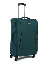 Load image into Gallery viewer, Unisex Teal Solid Soft Sided Large Size Check-In Trolley Bag
