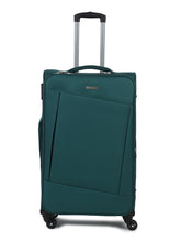 Load image into Gallery viewer, Unisex Teal Solid Soft Sided Medium Size Check-In Trolley Bag

