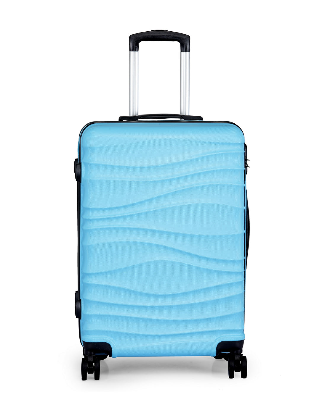 Teakwood Unisex Blue Trolley Bag - Medium