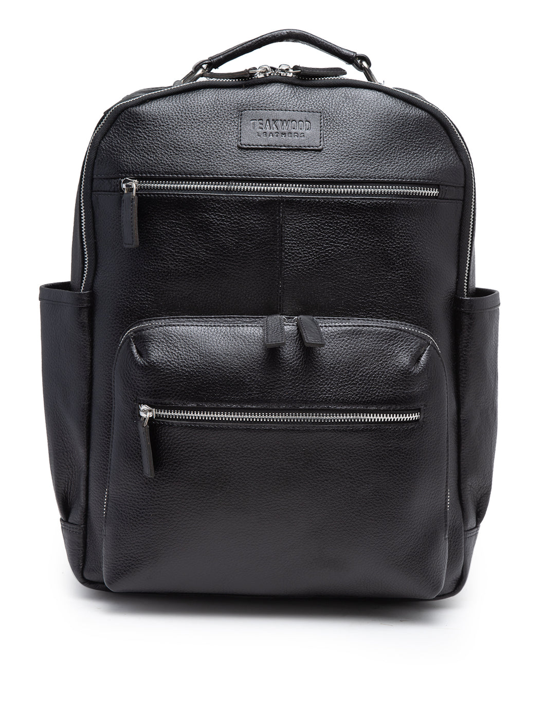 Teakwood Unisex Genuine Leather Black textured Backpack||Unisex Laptop Bag/Backpack