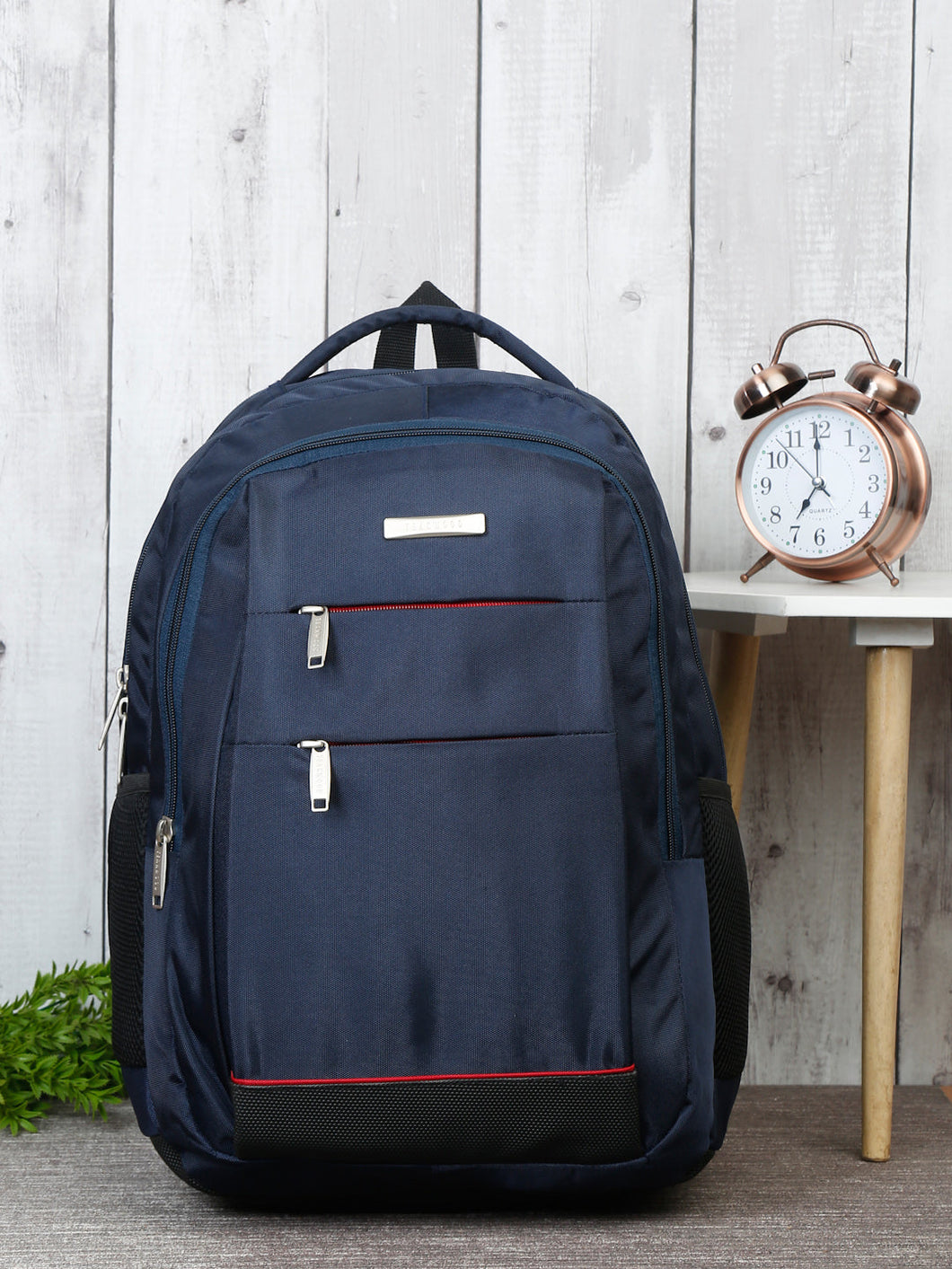 Teakwood Genuine Polyester Backpack - Navy Blue