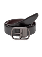 Load image into Gallery viewer, Men Black &amp; Brown Solid Reversible Genuine Leather Belt
