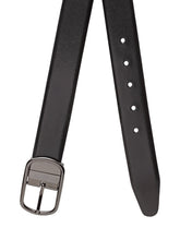 Load image into Gallery viewer, Teakwood Men Black &amp; Blue Solid Genuine Leather Reversible Belt
