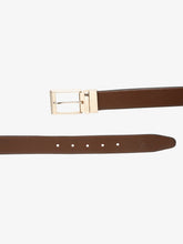 Load image into Gallery viewer, Men Brown &amp; Black Textured Genuine Leather Reversible Belt
