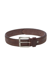 Load image into Gallery viewer, Teakwood Men Genuine Leather Brown Solid Casual Belt

