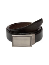 Load image into Gallery viewer, Teakwood Men Genuine Leather Black &amp; Brown Solid Reversible Belt

