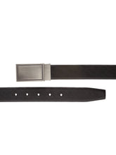 Load image into Gallery viewer, Teakwood Men Genuine Leather Black &amp; Brown Solid Reversible Belt
