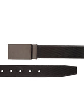 Load image into Gallery viewer, Teakwood Men Genuine Leather Black &amp; Brown Solid Reversible Belt
