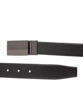 Load image into Gallery viewer, Teakwood Men Genuine Leather Black &amp; Brown Solid Reversible Belt
