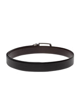 Load image into Gallery viewer, Men Black &amp; Brown Textured Leather Reversible Belt
