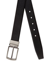 Load image into Gallery viewer, Teakwood Men Genuine Leather Black &amp; Brown Solid Reversible Belt

