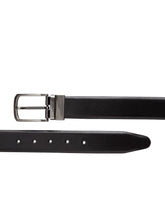 Load image into Gallery viewer, Teakwood Men Genuine Leather Black &amp; Brown Solid Reversible Belt
