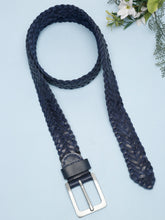 Load image into Gallery viewer, Teakwood Genuine Leather Blue Belt

