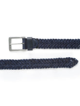 Load image into Gallery viewer, Teakwood Genuine Leather Blue Belt
