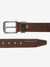 Load image into Gallery viewer, Men Brown Textured Genuine Leather Belt
