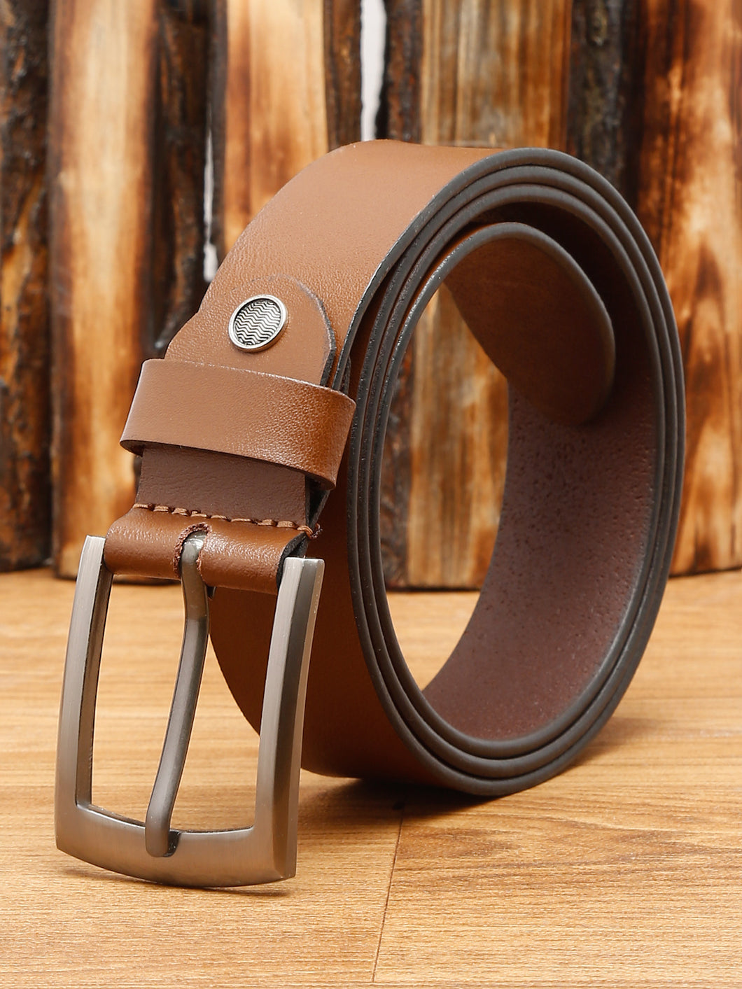 Men Brown Leather Belt