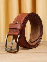 Load image into Gallery viewer, Teakwood Leather Men&#39;s Solid Tan Belt
