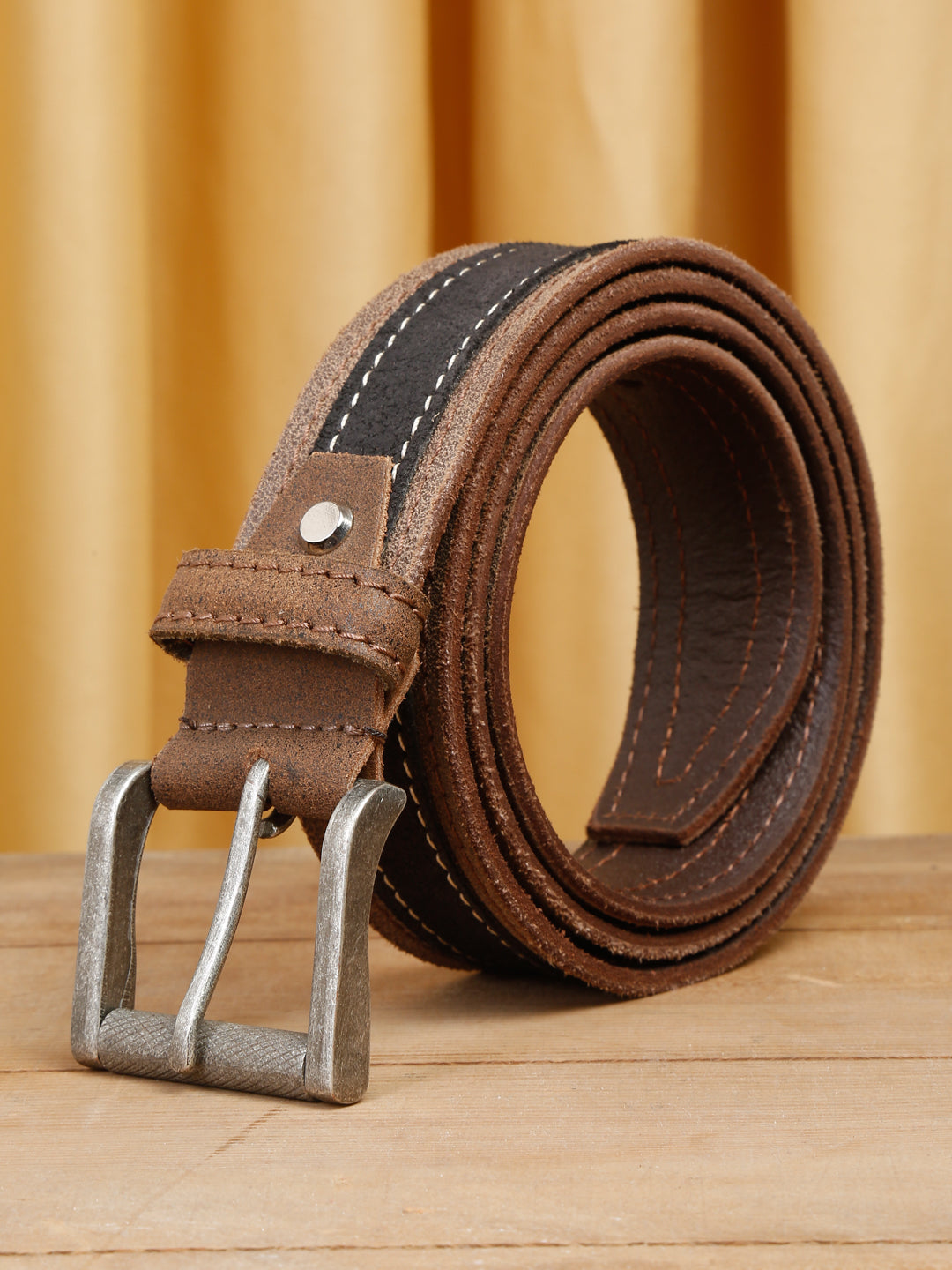 Teakwood Leather Men Black Belt