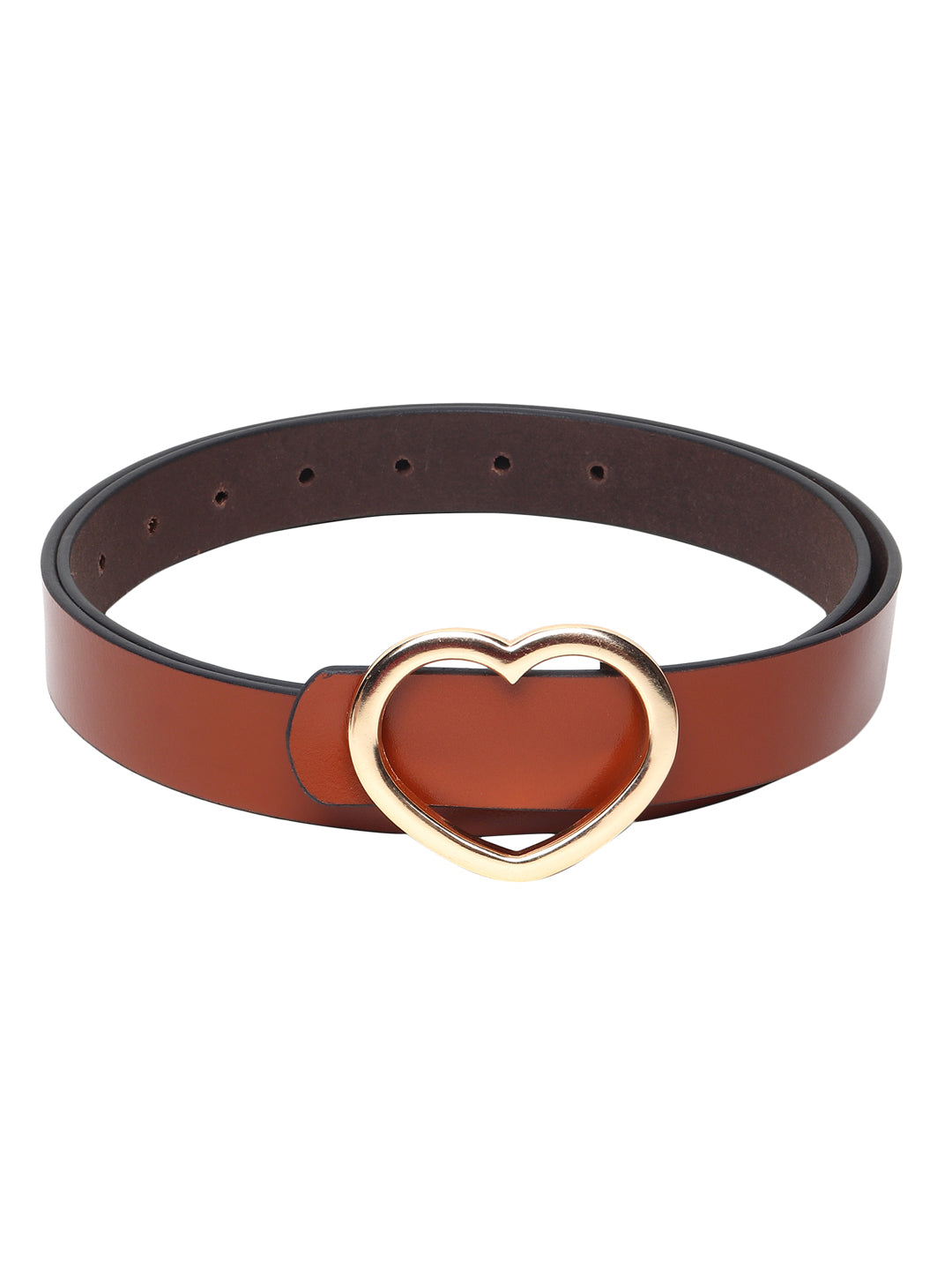 Belt with Heart-shaped Buckle