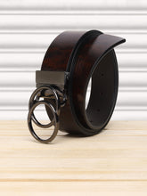 Load image into Gallery viewer, Teakwood Genuine Black Receivable Belt Round Shape Black Tone Buckle
