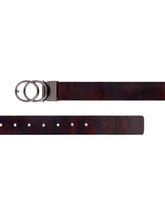 Load image into Gallery viewer, Teakwood Genuine Black Receivable Belt Round Shape Black Tone Buckle (One Size)

