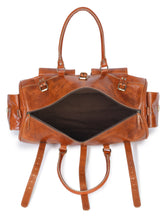 Load image into Gallery viewer, Teakwood Genuine Leather Tan Duffel bag
