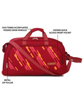 Load image into Gallery viewer, Teakwood Leather Maroon Printed Small Duffel Bag
