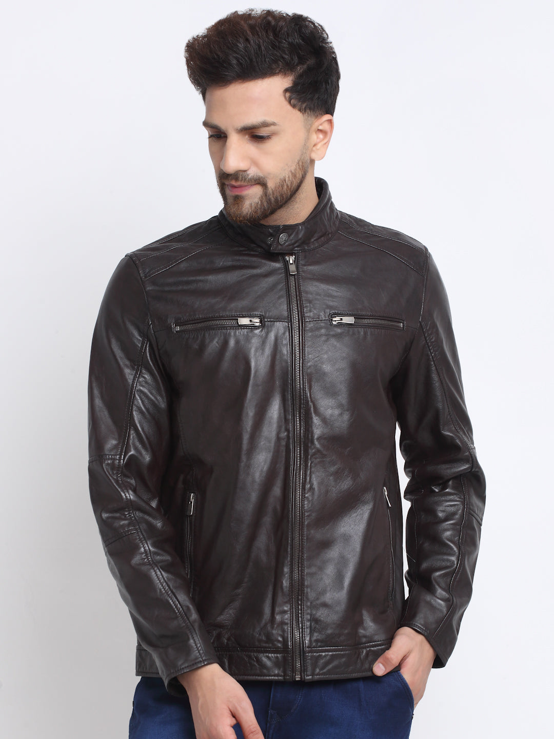 Teakwood Brown 100% Genuine Mens Leather Jacket – Teakwood Leathers