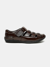 Load image into Gallery viewer, Teakwood Men&#39;s Real Leather Brown Sandals

