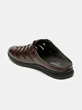 Load image into Gallery viewer, teakwood-mens-real-leather-black-sandals-1
