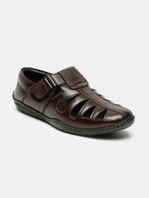 Load image into Gallery viewer, teakwood-mens-real-leather-brown-sandals-1
