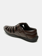Load image into Gallery viewer, Teakwood Men&#39;s Real Leather Brown Sandals
