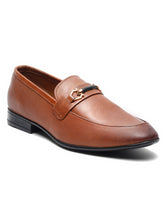 Load image into Gallery viewer, Teakwood Leather Men Textured Tan Formal Loafers
