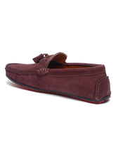 Load image into Gallery viewer, Teakwood Leather Men Solid Round-Toe Purple Loafer
