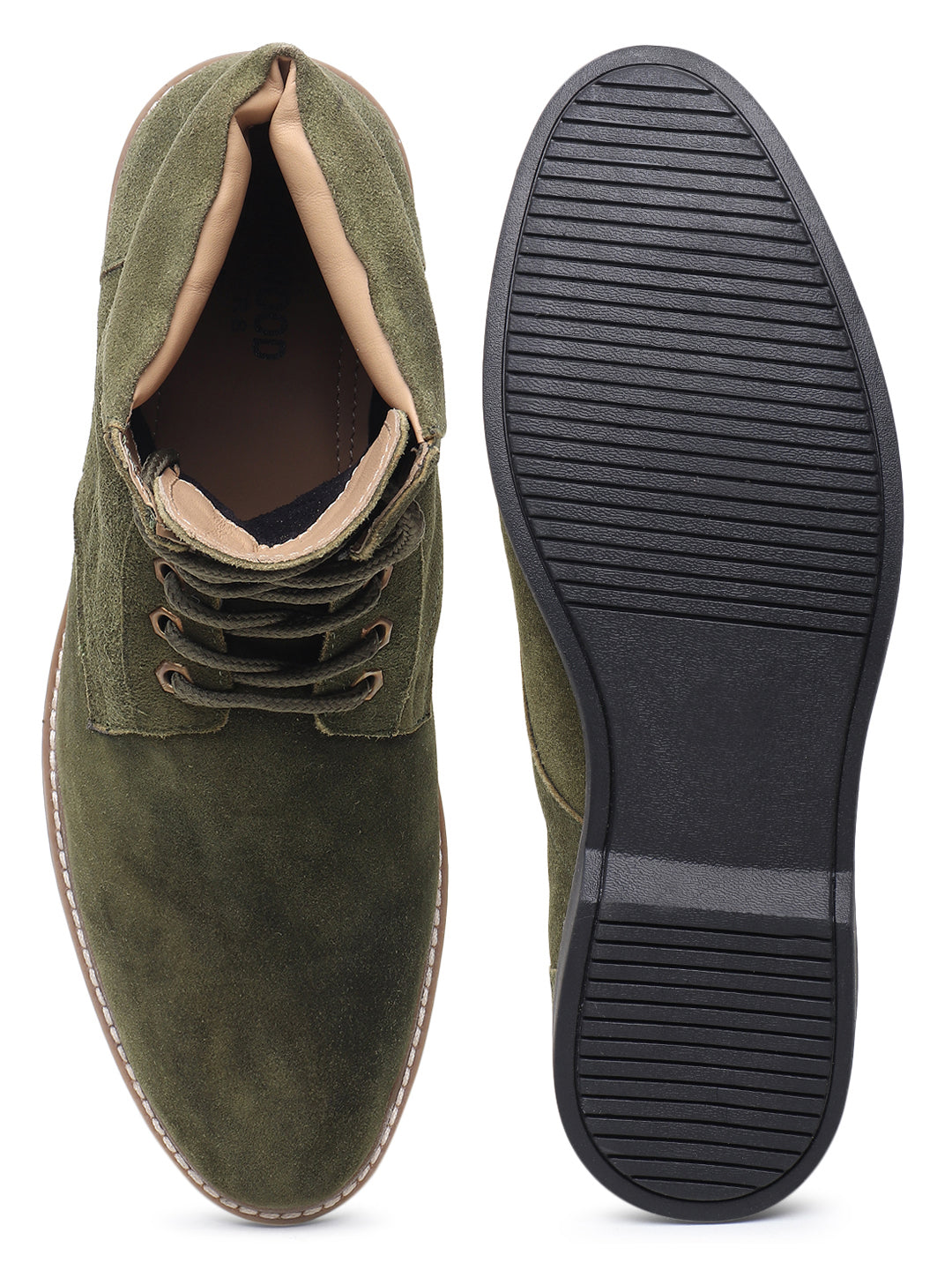 Olive lace up booties shop
