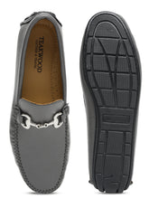 Load image into Gallery viewer, Men Grey Solid Genuine Leather Loafers
