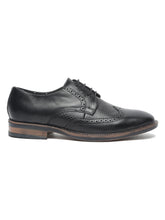Load image into Gallery viewer, Men Black Solid Genuine Leather Formal Brogues

