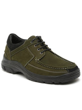 Load image into Gallery viewer, Men Khaki Green Solid Genuine Leather Shoes
