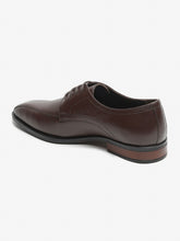 Load image into Gallery viewer, Men Brown Solid Genuine Leather Formal Derbys
