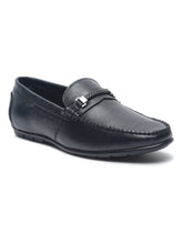 Load image into Gallery viewer, Men Black Solid Leather Formal Slip-On
