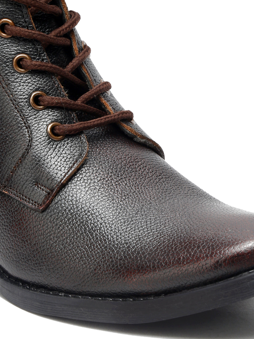 Teakwood Leather Men Textured Lace-up Brown Knee High Boots Teakwood Leathers Teakwood Leather Men Textured Lace-up Brown Knee High Boots Teakwood Leathers